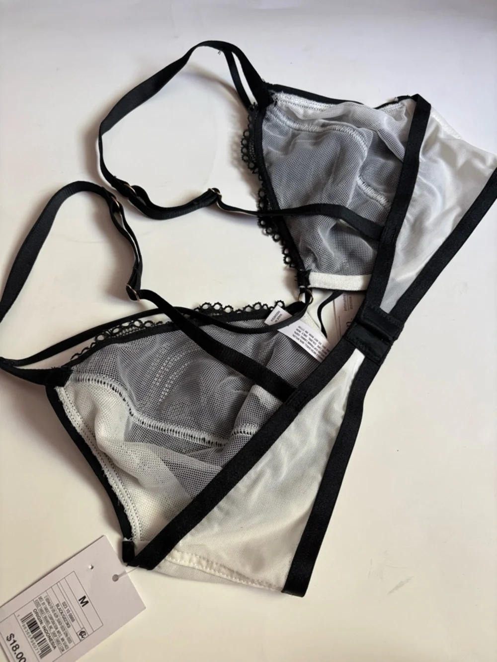 Auden Black Lace Underwire Bra with Strappy Detail - Picture 6 of 12
